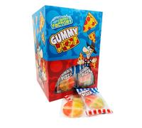 Crazy Candy Factory Mini Gummy Pizza, Fruit Flavour Individually Wrapped Novelty Sweets, 10 g (Pack of 100)