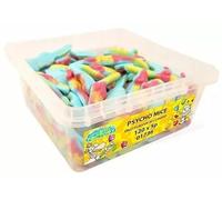 Crazy Candy Factory Psycho Mice 5p Tub - Scary Fruit Flavoured Jelly Mice for Halloween and Kids Parties