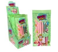Crazy Candy Factory Sour N Pop Straws, Strawberry and Fruit Flavoured Sherbet, Sharepack 80 g (Pack of 12)