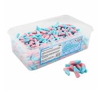 Crazy Candy Factory Sweetshop Fizzy Bubblegum Bottles 1p Tub - Bubblegum Flavour Sour Gummy Sweets