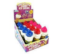 Crazy Candy Factory Twist 'N' Lick Candy Ice Cream, Fruit Flavour Soft Candy Filling, 25 g (Pack of 12)