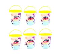 Crazy Candy Floss Clouds - 50g Fruit Flavoured Cotton Candies Bucket Pack of 3/6 Perfect for Parties (Pack Of 6)