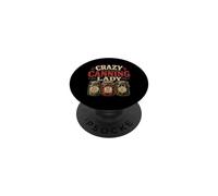 CRAZY CANNING LADY Funny Canning Jars PopSockets Adhesive PopGrip