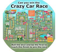 Crazy Car Race Vinyl Tuff Tray Insert - 60 x 60 cm - For Mini Tuff Spot Tuff Tray