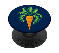 CRAZY CARROT Fun Healthy Organic Root Vegetable Orange Green PopSockets Adhesive PopGrip