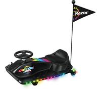 Crazy Cart Shift Lightshow-Drifting Go-Kart for Kids by Razor, Multi-Colour LED Lights, Power Core Hub Motor, Variable-Speed Foot Pedal Accelerator, Rechargeable Battery, Top Speed Control Switch