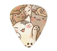 Crazy Cat Acoustic GuitarGuitar Picks 12 Pcs, Electric Guitar Essential Thick And Thin Guitar Plectrums Students 0.46 0.96 0.71 Mm