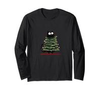 Crazy Cat Costume as Christmas Tree Long Sleeve T-Shirt