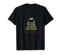 Crazy Cat Costume as Christmas Tree T-Shirt
