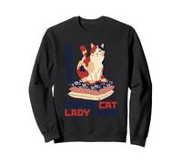 Crazy Cat Lady Club Japanese Calico Cat Aesthetic Sweatshirt