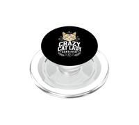 Crazy Cat Lady Cute Kitty Face Feline PopSockets PopGrip for MagSafe
