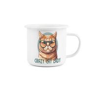 Crazy Cat Lady Enamel Mug - Purely Home Durable Hot Drinks Outdoor Cup For Picnics, Festivals, Hiking & Fishing