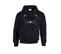 Crazy Cat Lady Feline Kitty Meow Wiskers Slogan Animal Kitten Lover Dope Swag Humour Joke Gift Fit Hoodie Hooded Sweatshirt Jumber Top Black