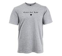 Crazy Cat Lady Heart T-Shirt, Sport Grey, Small