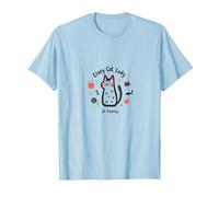 Crazy Cat Lady in Training: Feline Lover's Delight T-Shirt, Men, Baby Blue, L