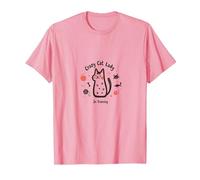 Crazy Cat Lady in Training: Feline Lover's Delight T-Shirt, Men, Pink, L