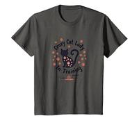Crazy Cat Lady in Training Meow T-Shirt, Kids, Asphalt, 8 Years
