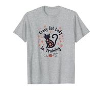 Crazy Cat Lady in Training Meow T-Shirt, Men, Heather Grey, S