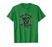 Crazy Cat Lady in Training Meow T-Shirt, Men, Kelly Green, XXL