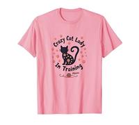 Crazy Cat Lady in Training Meow T-Shirt, Men, Pink, S