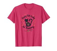Crazy Cat Lady in Training Meow T-Shirt, Men, Red Heather, XXL