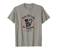Crazy Cat Lady in Training Meow T-Shirt, Men, Slate, XL