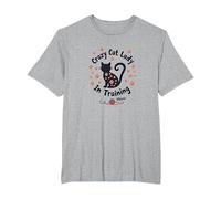 Crazy Cat Lady in Training Meow T-Shirt, Men's Big and Tall, Heather Grey, 3X Tall