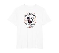 Crazy Cat Lady in Training Meow T-Shirt, Men's Big and Tall, White, 6X Tall