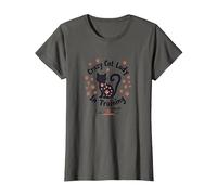 Crazy Cat Lady in Training Meow T-Shirt, Women, Asphalt, 3XL