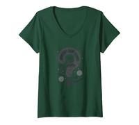 Crazy Cat Lady in Training - Whimsical Feline V-Neck T-Shirt, Women, Forest Green, M