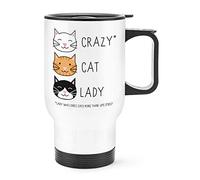 Crazy Cat Lady Travel Mug Cup with Handle