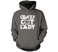 Crazy Cat Lady Unisex Hoodie - Grey Medium