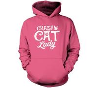 Crazy Cat Lady Unisex Hoodie - Pink Large