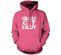 Crazy Cat Lady Unisex Hoodie - Pink Large