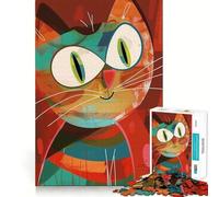 Crazy Cat Leon 1000 Piece Puzzle For Adults Decompress Game Vivid Color Playful Challenge Festive Gift (38x26cm)