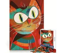 Crazy Cat Leon 1000 Piece Puzzle For Adults Decompress Game Vivid Color Playful Challenge Festive Gift (38x26cm)