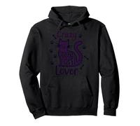 Crazy Cat Lover: Playful Feline Enthusiast Gift Pullover Hoodie, Adult Unisex, Black, L