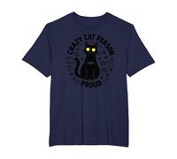 Crazy Cat Person and Proud: Feline Lover's Delight T-Shirt, Men's Big and Tall, Navy, 2X Tall