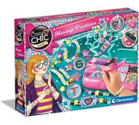 Clementoni- Crazy Chic Lab: Jewellery Making Kit for Kids with Letters, Friendship Braclets, Beads & Charms (7+ Years)