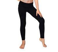 Crazy Chick Children Black Cotton Full Length Leggings (7-8 Years, Black)