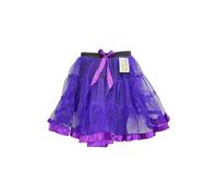 Crazy Chick® Girls 2 Layer 50s Party Tutu Skirt - Kids Elasticated Waist Bow Tie Petticoat Skirt for Fancy Dance Party