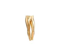 Crazy Chick® Girls Kids Shiny Foil Gold Metallic Leggings Wet Look Metallic Waist Legging Pants Trousers Age 5-12 Year (5-6 Years)