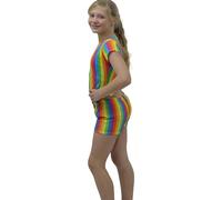 Crazy Chick® Girls Neon Stretch Hot Pants Shorts Dance Gym Tutu Shorts Age: 5-12 yrs (Rainbow, 5-6 Years)