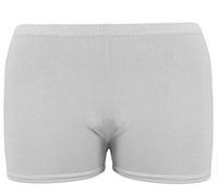 Crazy Chick® Girls Neon Stretch Hot Pants Shorts Dance Gym Tutu Shorts Age: 5-12 yrs (White, 5-6 Years)