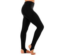 Crazy Chick® Kids Children Girls Stirrup Leggings Sports School Dance Ballet or Gymnastics Workout Tights Legging (11-13 Years, Black)
