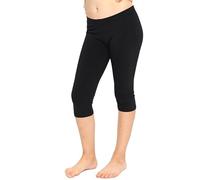 Crazy Chick® Kids Girls 3/4 Length Cropped Cotton Pants, Children Casual Wear Basic Plain Non See Through Sport Gym Yoga Cycling Trouser Capri Leggings UK 1-13 Years, (Black-8-9 Years)