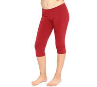 Crazy Chick® Kids Girls 3/4 Length Cropped Cotton Pants, Children Casual Wear Basic Plain Non See Through Sport Gym Yoga Cycling Trouser Capri Leggings UK 1-13 Years, (Red-2-3 Years)