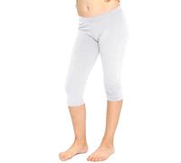 Crazy Chick® Kids Girls 3/4 Length Cropped Cotton Pants, Children Casual Wear Basic Plain Non See Through Sport Gym Yoga Cycling Trouser Capri Leggings UK 1-13 Years, (White-6-7 Years)
