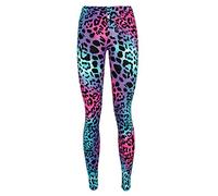 Crazy Chick® Kids Girls Animal Leopard Print Leggings Skinny Running Tights Sports Yoga Gymnastic Dance Pants (Multi Leopard, 13 Years)