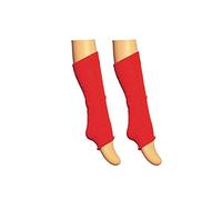Crazy Chick® Kids Girls Plain Leg Warmer Girls School Dance Wear Lurex Legwarmer tutu Fancy (Red)